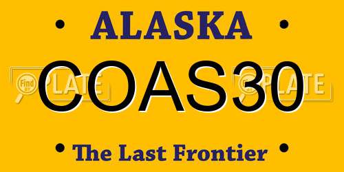 COAS30 Alaska License Plate