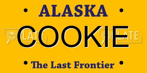 COOKIE Alaska License Plate
