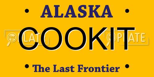 COOKIT Alaska License Plate