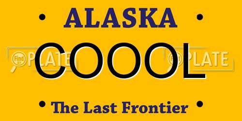 COOOL Alaska License Plate