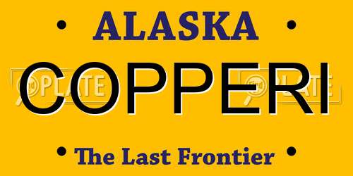 COPPERI Alaska License Plate