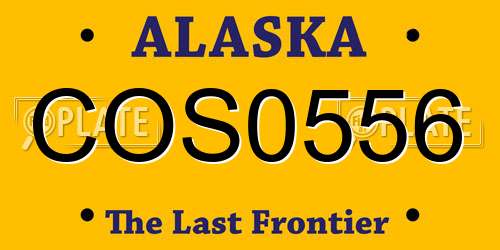 COS0556 Alaska License Plate