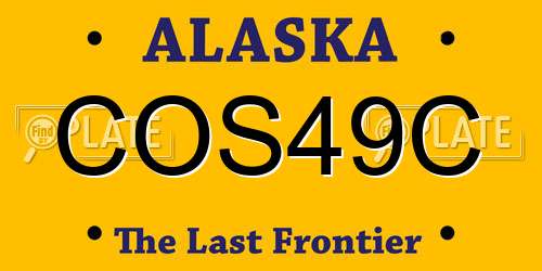 COS49C Alaska License Plate