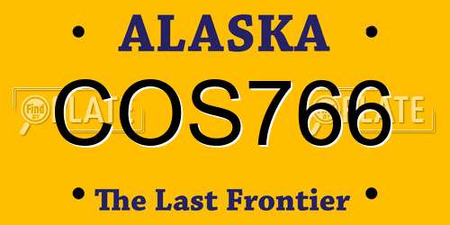 COS766 Alaska License Plate