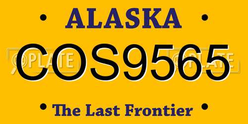 COS9565 Alaska License Plate