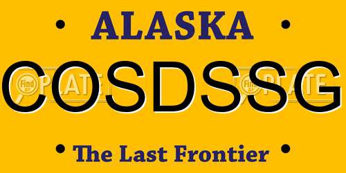 COSDSSG Alaska License Plate