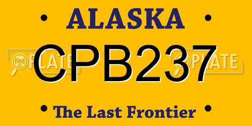 CPB237 Alaska License Plate