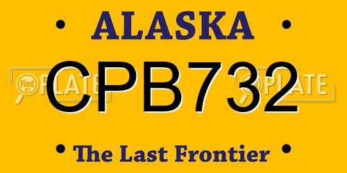 CPB732 Alaska License Plate