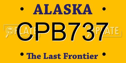 CPB737 Alaska License Plate