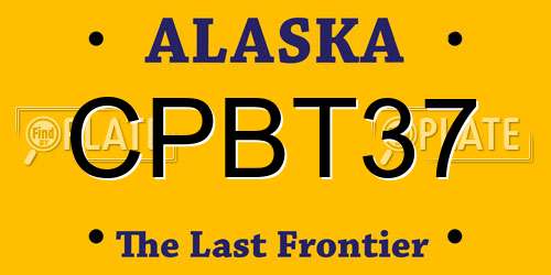 CPBT37 Alaska License Plate