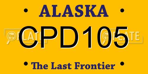 CPD105 Alaska License Plate