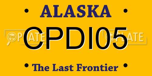 CPDI05 Alaska License Plate