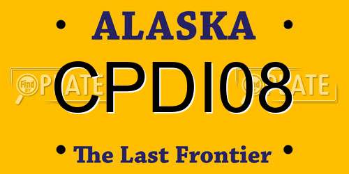 CPDI08 Alaska License Plate