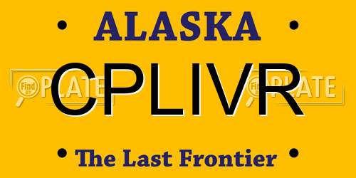 CPLIVR Alaska License Plate