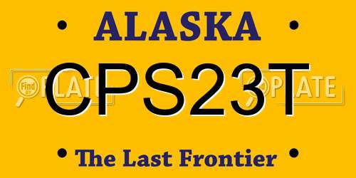CPS23T Alaska License Plate