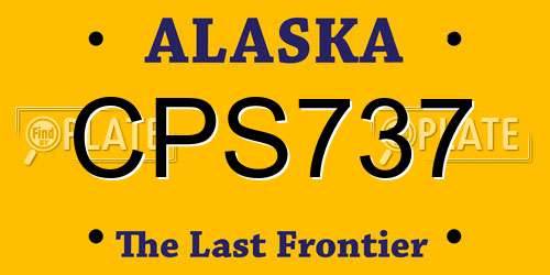 CPS737 Alaska License Plate