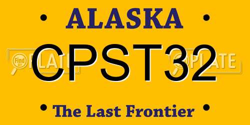 CPST32 Alaska License Plate