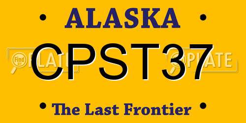 CPST37 Alaska License Plate