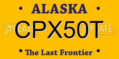 CPX50T Alaska License Plate