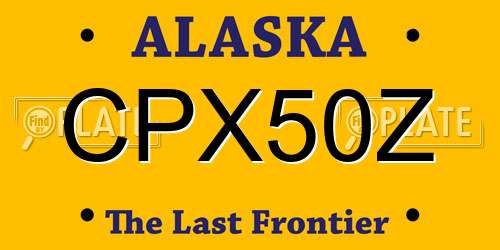 CPX50Z Alaska License Plate