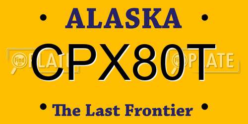 CPX80T Alaska License Plate