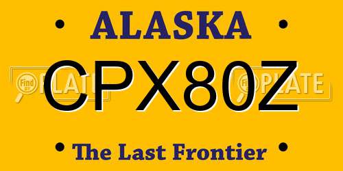 CPX80Z Alaska License Plate