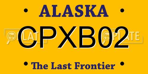 CPXB02 Alaska License Plate