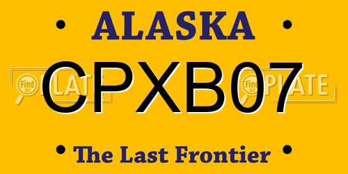 CPXB07 Alaska License Plate