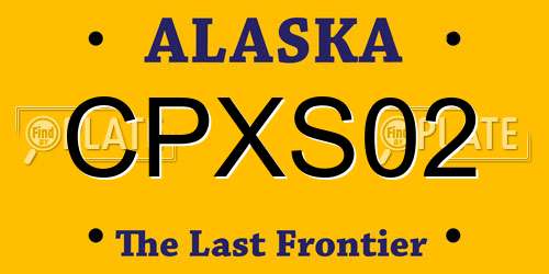 CPXS02 Alaska License Plate