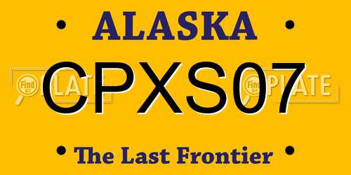 CPXS07 Alaska License Plate