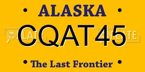 CQAT45 Alaska License Plate