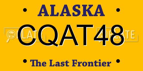 CQAT48 Alaska License Plate