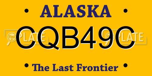 CQB49C Alaska License Plate