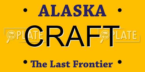 CRAFT Alaska License Plate