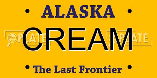 CREAM Alaska License Plate