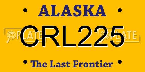 CRL225 Alaska License Plate
