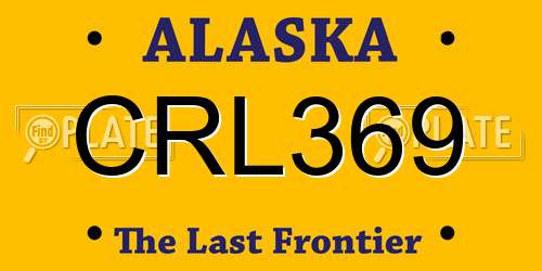 CRL369 Alaska License Plate