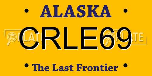 CRLE69 Alaska License Plate