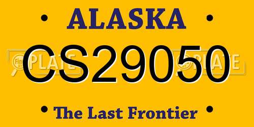 CS29050 Alaska License Plate