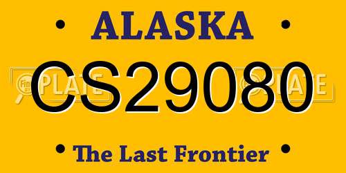 CS29080 Alaska License Plate