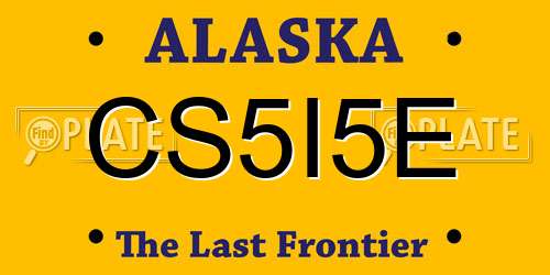 CS5I5E Alaska License Plate