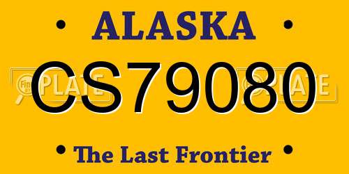 CS79080 Alaska License Plate
