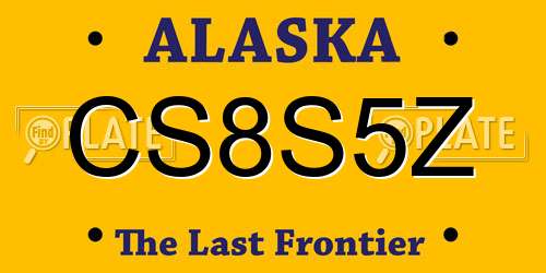 CS8S5Z Alaska License Plate