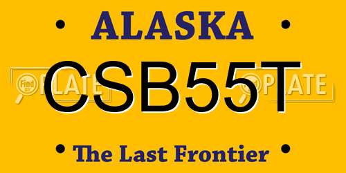 CSB55T Alaska License Plate