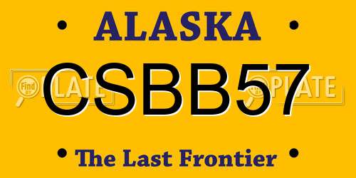 CSBB57 Alaska License Plate