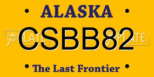 CSBB82 Alaska License Plate