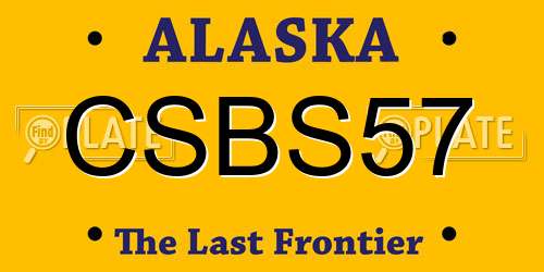 CSBS57 Alaska License Plate