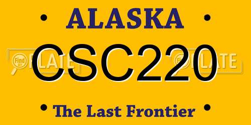 CSC220 Alaska License Plate