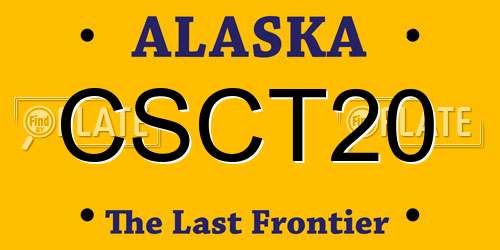 CSCT20 Alaska License Plate