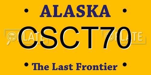 CSCT70 Alaska License Plate